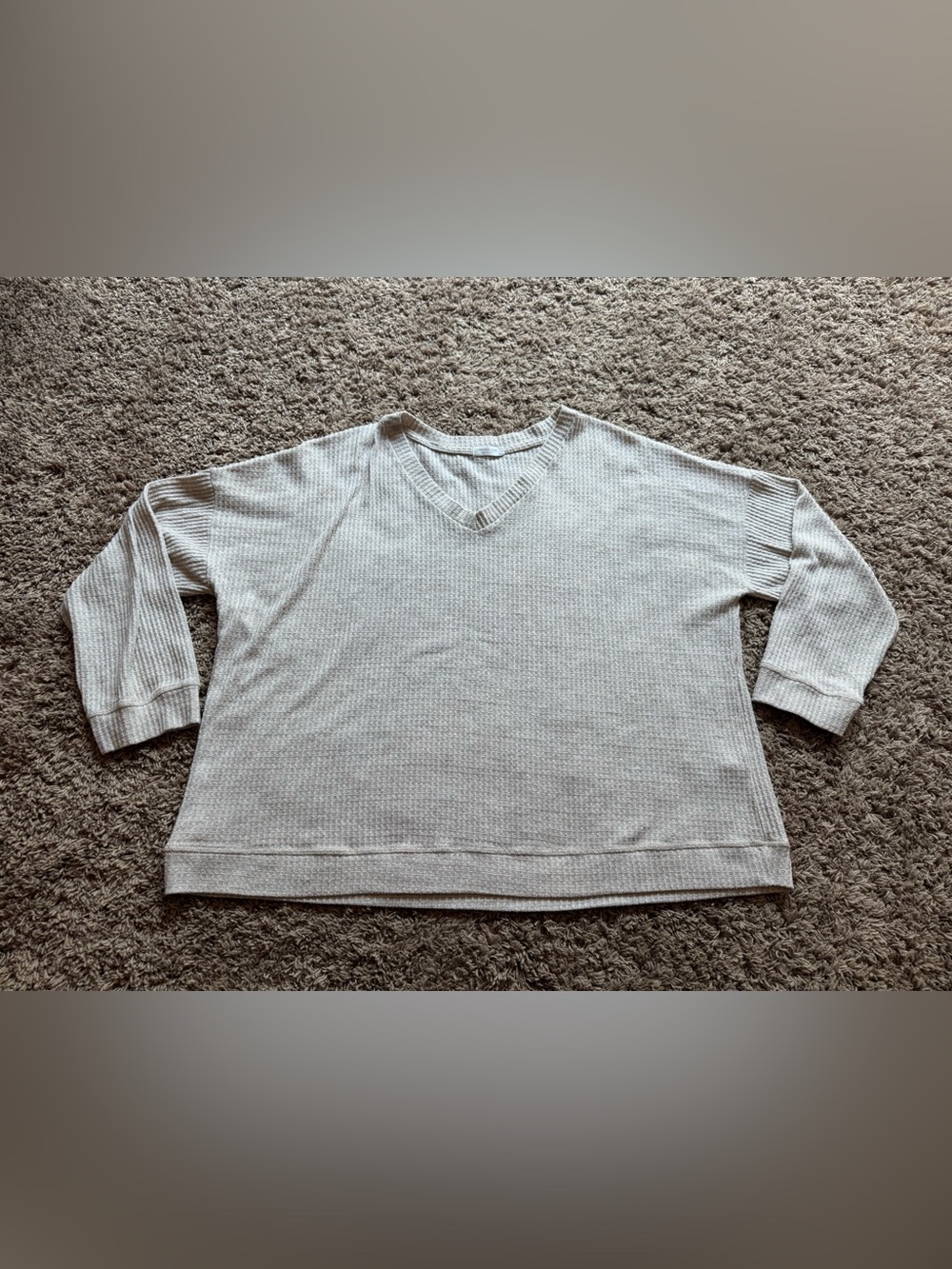 Chic Soul Men's V-Neck Sweater in Light Taupe